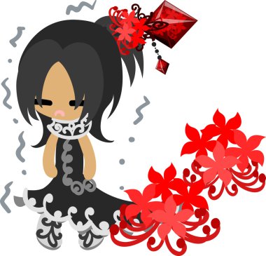 Örümcek lily kız resmi