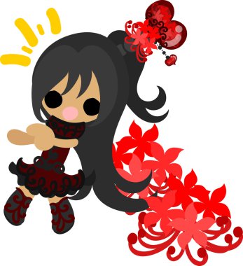 Örümcek lily kız resmi