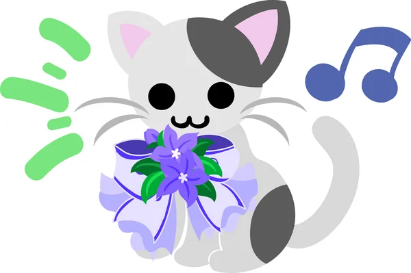 La ilustración de gato bonito — Vector de stock