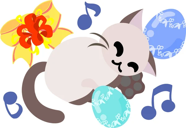 L'illustration d'un joli chat — Image vectorielle