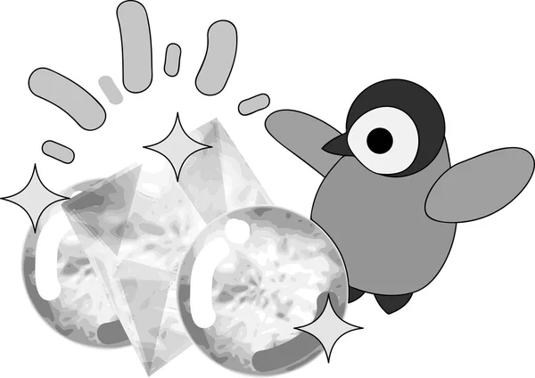 Die Illustration des hübschen Pinguinbabys — Stockvektor