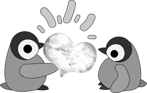 可爱的企鹅宝宝的插图 — 图库矢量图片