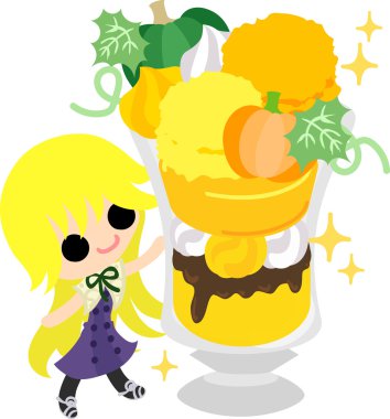 Kabak tatlılar şirin illüstrasyon