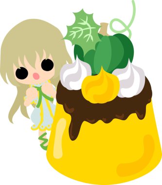 Kabak tatlılar şirin illüstrasyon