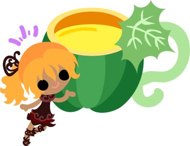 Kabak tatlılar şirin illüstrasyon