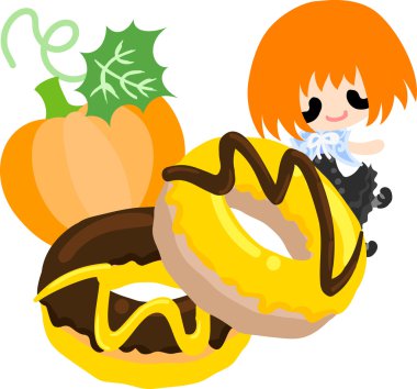 Kabak tatlılar şirin illüstrasyon