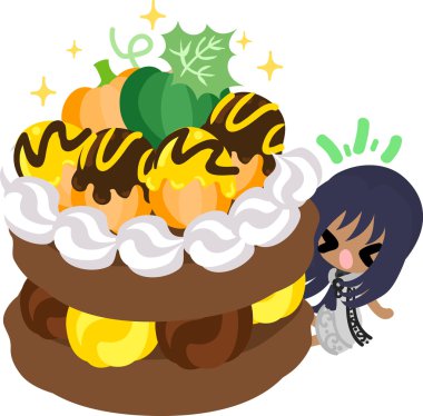 Kabak tatlılar şirin illüstrasyon