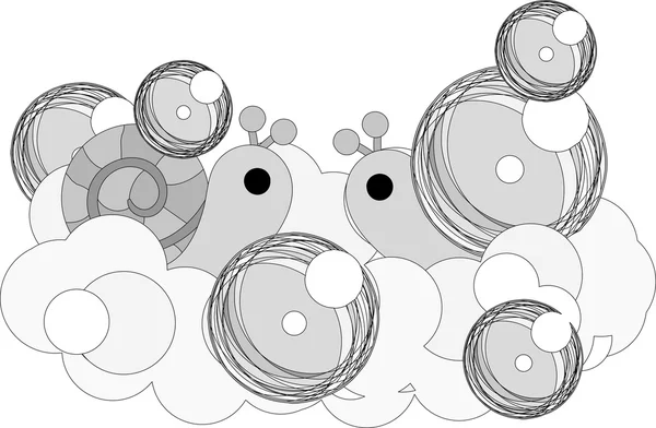 예쁜 달팽이 — 스톡 벡터