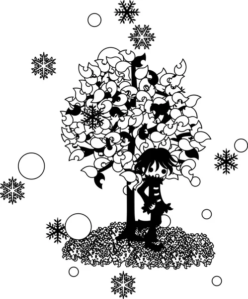 Χειμώνα δέντρο-2 — Διανυσματικό Αρχείο