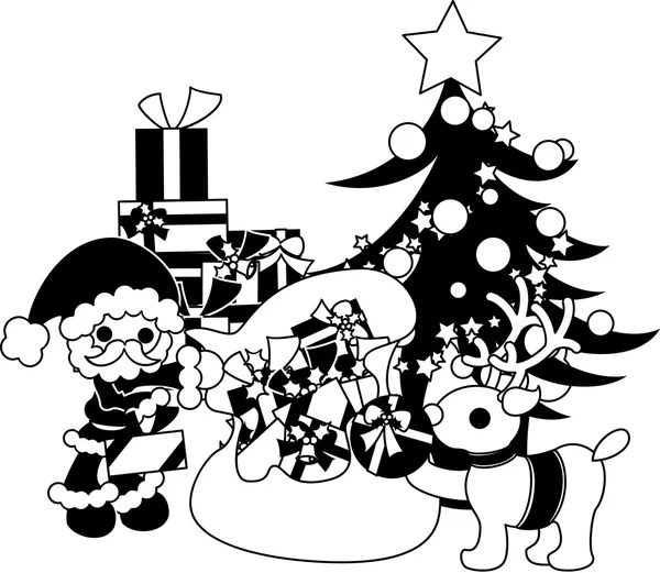 准备圣诞礼物 — 图库矢量图片