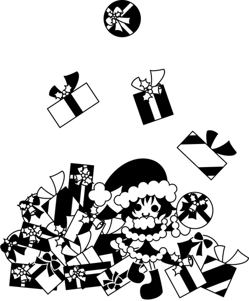So many Christmas presents — Stock Vector
