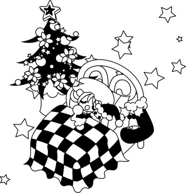 Rüyada Noel Baba için bekliyor.