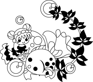 Altın balıklar ve kızları dans