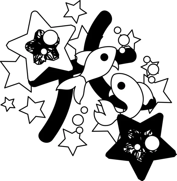 L'Horoscope "Poissons " — Image vectorielle