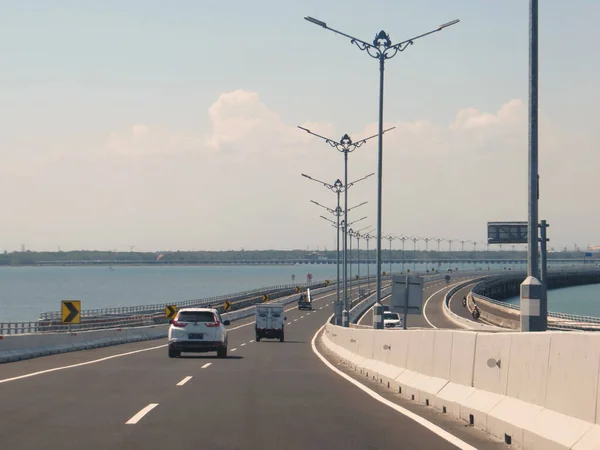 Badung Bali Indonesië Oktober 2019 Voertuigen Bali Mandara Toll Road — Stockfoto