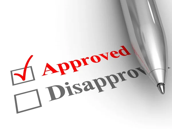 Status approvato — Foto Stock