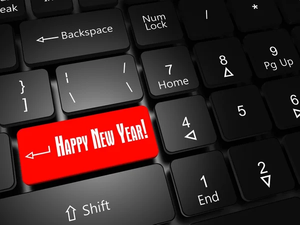 Button Happy New Year — Stock Photo, Image