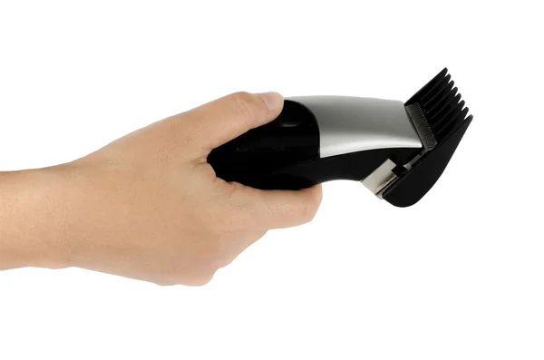 Hair clipper in hand — Stock Photo, Image