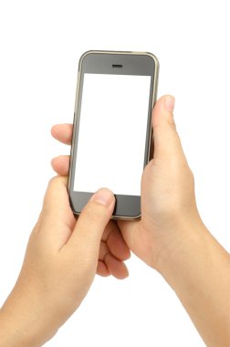kadının elinde akıllı telefon