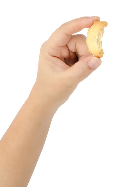 Cookie in hand — Stock Photo, Image