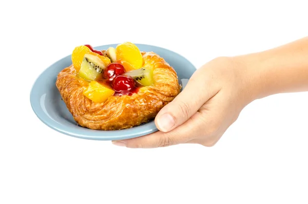 Mixed fruit Danish pastry — Stock Photo, Image