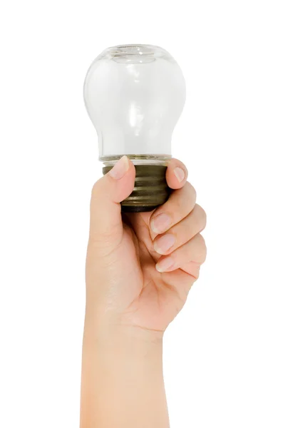 Hand with blass bulb Stock Image