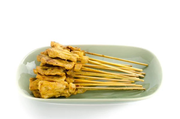 Satay di maiale alla griglia — Foto Stock