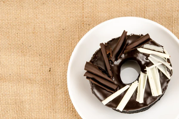 Donut de chocolate — Fotografia de Stock