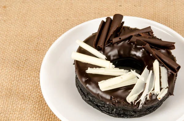 Donut de chocolate — Fotografia de Stock