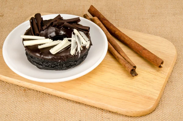 Donut de chocolate — Fotografia de Stock