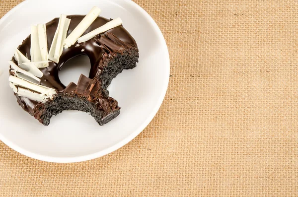 Donut de chocolate — Fotografia de Stock