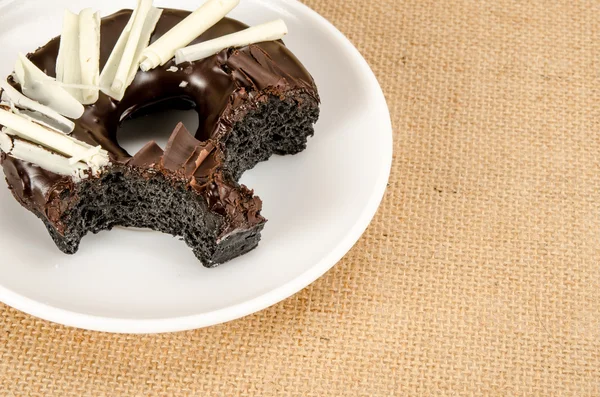 Donut de chocolate — Fotografia de Stock