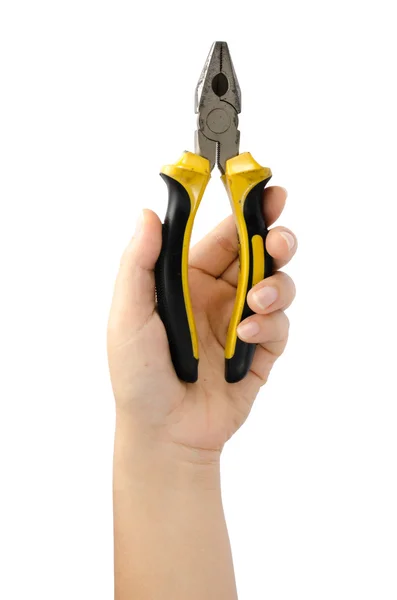 Hand hold pliers — Stock Photo, Image