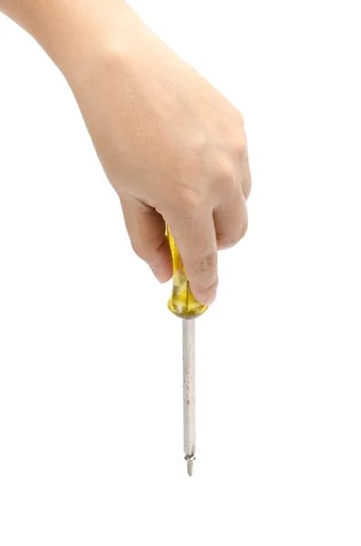 Hand hold screw driver — Stock Photo, Image