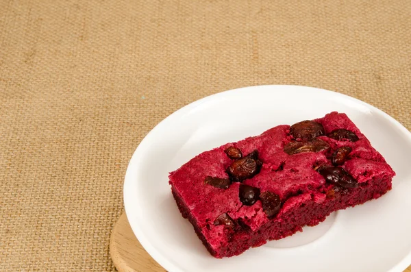 Brownie de terciopelo rojo — Foto de Stock