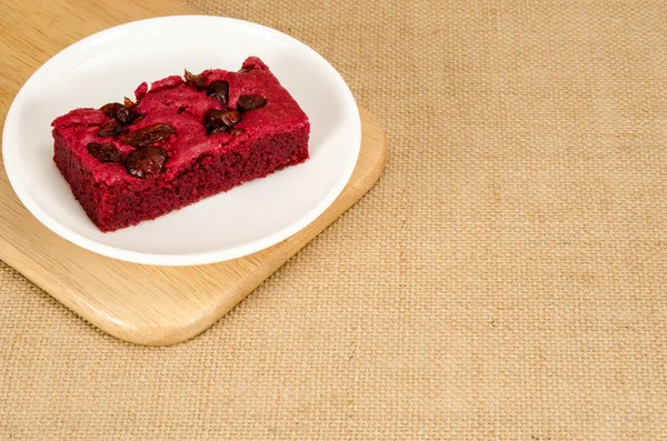 Brownie de terciopelo rojo — Foto de Stock