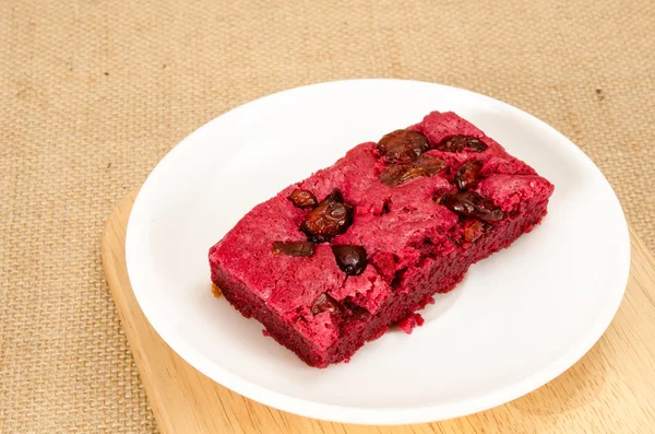 Красный бархатный пирог — стоковое фото