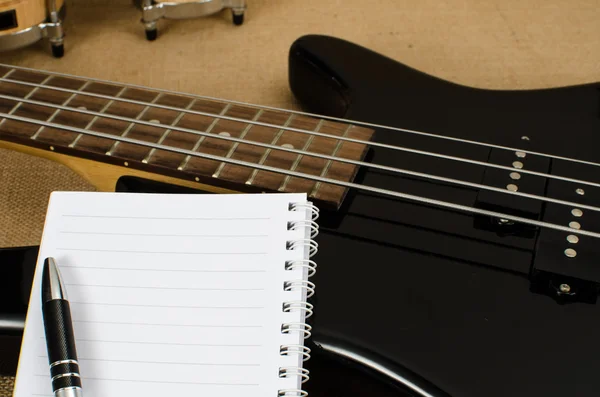 Part of electric bass — Stock Photo, Image