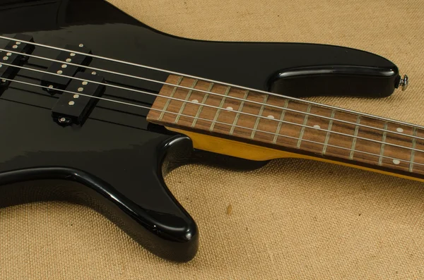 Part of electric bass guitar — Stock Photo, Image