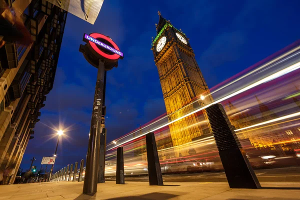 Big Ben w nocy, Londyn — Zdjęcie stockowe