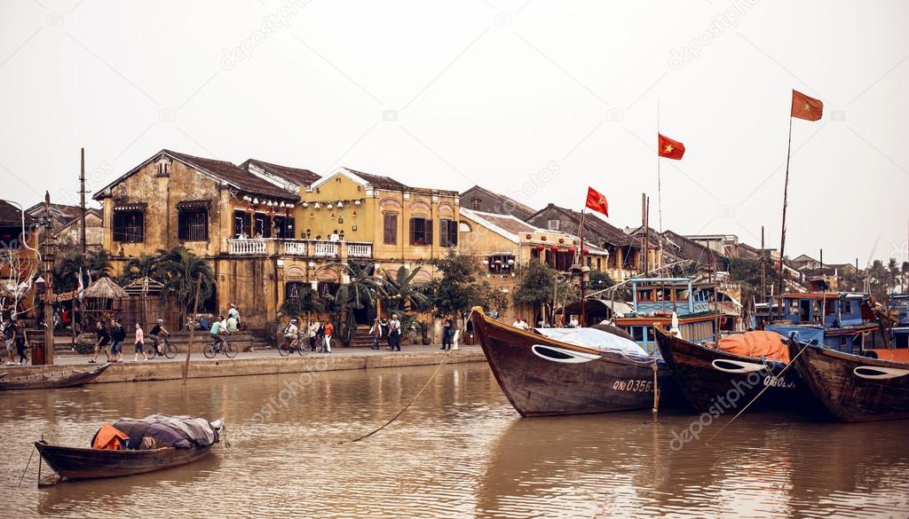 Boats in Hue, Vietnam