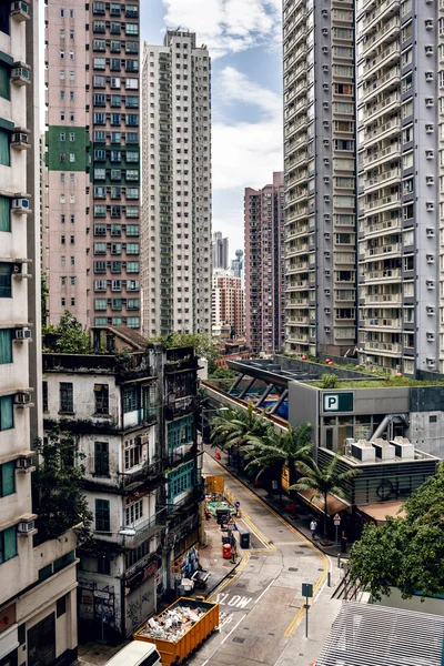 Typische Hongkong-Straße — Stockfoto