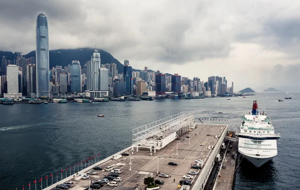 Hong Kong portu i miasta budynki — Zdjęcie stockowe