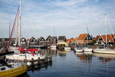 Marken Island yakınındaki tekneler