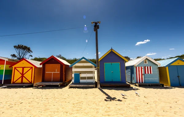 Casas de praia de Brighton Bay — Fotografia de Stock