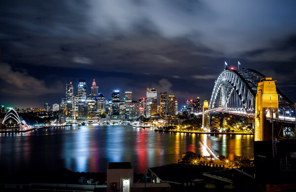 Sydney harbor and downtown buildings