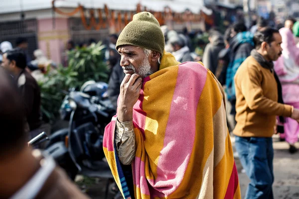 Indiase arme man in Delhi — Stockfoto