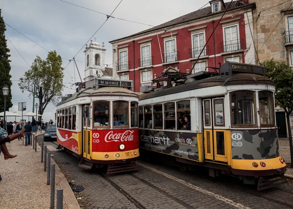 Знаменитые старые трамваи — стоковое фото