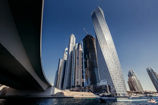 Dubai marina skyline . — Fotografia de Stock