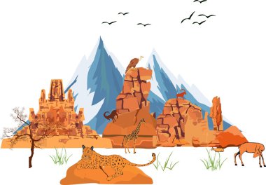 Atların çölün ortasında koşu